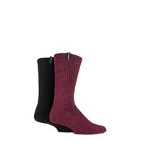 Mens 2 Pair Glenmuir Cotton Marl Cushioned Boot Socks