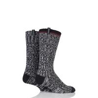 Mens 2 Pair Glenmuir Wool Blend Plain Marl Boot Socks