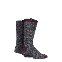 Mens 2 Pair Glenmuir Merino Wool Blend Cable Knit Boot Socks