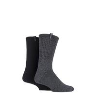 Mens 2 Pair Glenmuir Cotton Marl Cushioned Boot Socks