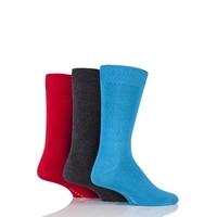 Mens 3 Pair Glenmuir Plain Bamboo Socks