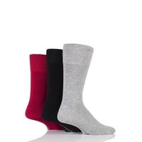 mens 3 pair glenmuir plain comfort cuff socks