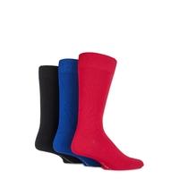 Mens 3 Pair Glenmuir Classic Bamboo Plain Socks