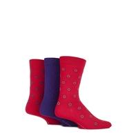 mens 3 pair glenmuir plain and patterned bamboo socks