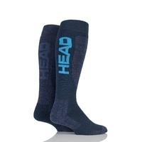 Mens 2 Pair Head Wool Blend Ski Socks