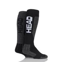 mens 2 pair head wool blend ski socks