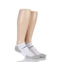 Mens 2 Pair Head Performance Sport Sneaker Socks In White