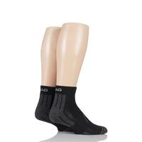 Mens 2 Pair Head Performance Sport Quarter Socks