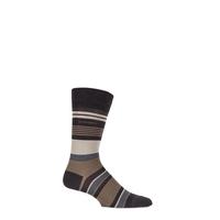 Mens 1 Pair Hugo Boss Mercerised Cotton Multi Striped Socks