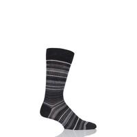 mens 1 pair hugo boss varied striped mercerised cotton socks