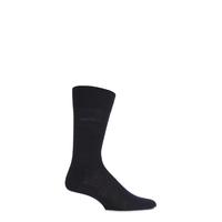 Mens 1 Pair Hugo Boss John Plain Fine Wool and Soft Cotton Comfort Cuff Socks