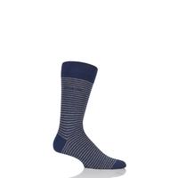 Mens 1 Pair Hugo Boss Marc Striped Combed Cotton Socks