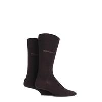 mens 2 pair hugo boss plain 75 cotton socks