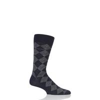 Mens 1 Pair Hugo Boss John Argyle Design Wool Cotton Socks