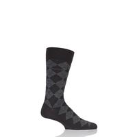 Mens 1 Pair Hugo Boss John Argyle Design Wool Cotton Socks