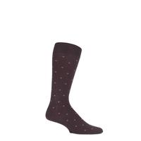 Mens 1 Pair J. Alex Swift Spotty Fine Cotton Socks