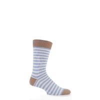 Mens 1 Pair J Alex Swift Striped 80% Cotton Socks