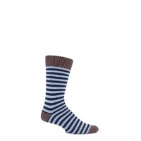 Mens 1 Pair J Alex Swift Striped 80% Cotton Socks