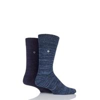 Mens 2 Pair Jeep Spirit Degraded Knit Cotton Socks