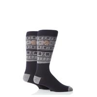 mens 2 pair jeep spirit fairisle socks