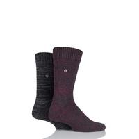 Mens 2 Pair Jeep Spirit Degraded Knit Cotton Socks