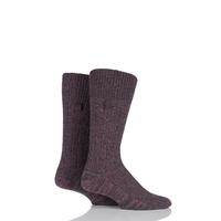 Mens 2 Pair Jeep Urban Trail Wool Ribbed Boot Socks