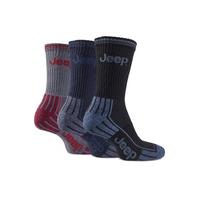 Mens 3 Pair Jeep Cushioned Cotton Sports Socks