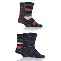 mens 5 pair jeep everyday urban trail stripe and dots socks