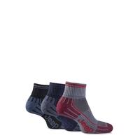 Mens 3 Pair Jeep Cushioned Cotton Ankle Socks