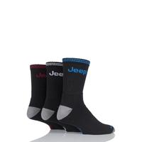 Mens 3 Pair Jeep Classic Cotton Sports Socks