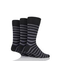 Mens 3 Pair Jockey Casual Stripe Cotton Socks