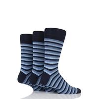 Mens 3 Pair Jockey Casual Stripe Cotton Socks