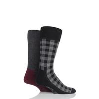 Mens 2 Pair Levis 168LS Graphic Check Cushioned Crew Socks