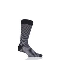 mens 1 pair pantherella farringdon classic stripe cotton lisle socks