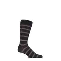 Mens 1 Pair Pantherella Business Classic Selwood Striped Cotton Socks