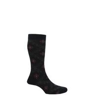 Mens 1 Pair Pantherella Merino Wool Tudor Lattice Socks