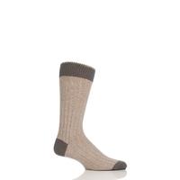 mens 1 pair pantherella soft cotton leisure socks with contrast heel t ...