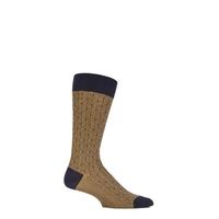 Mens 1 Pair Pantherella Business Modern Ludgate Optical Triangled Cotton Socks