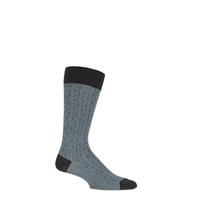 Mens 1 Pair Pantherella Business Modern Ludgate Optical Triangled Cotton Socks