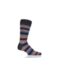 mens 1 pair pantherella salton space dye stripe cotton socks