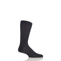 Mens 1 Pair Pantherella Rib Cotton Lisle Socks