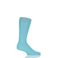 mens 1 pair pantherella rib cotton lisle socks