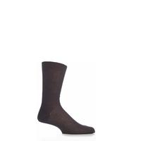 Mens 1 Pair Pantherella Plain 100% Cotton Lisle Socks