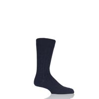 Mens 1 Pair Pantherella Merino Wool Ribbed Leisure Socks