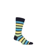 mens 1 pair pantherella blake spotty and striped cotton socks