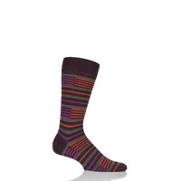 Mens 1 Pair Pantherella Modern Collection Brixton Banded Stripe Socks