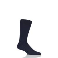 Mens 1 Pair Pantherella Fine Gauge Escorial Wool Ribbed Socks