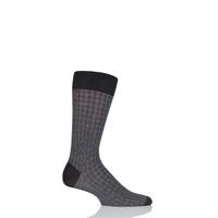 Mens 1 Pair Pantherella Vintage Collection Tenison Pique Diamond Cotton Lisle Socks