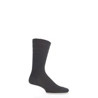 Mens 1 Pair Pantherella Cotton Ribbed Comfort Top Socks