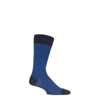 Mens 1 Pair Pantherella Business Modern Aldgate Optical Squared Cotton Socks